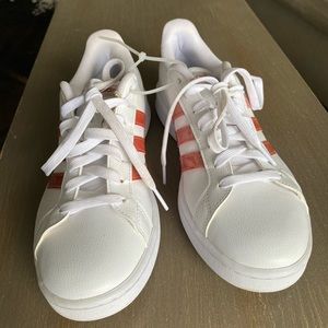 Adidas rose gold Grand Court sneakers